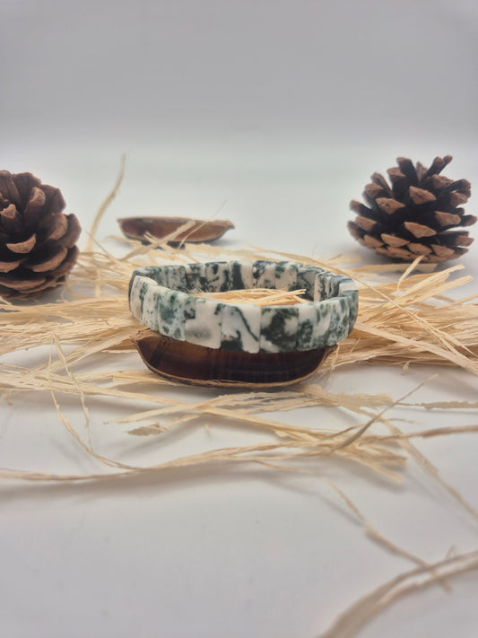 Bracelet Bombé Agate Arbre