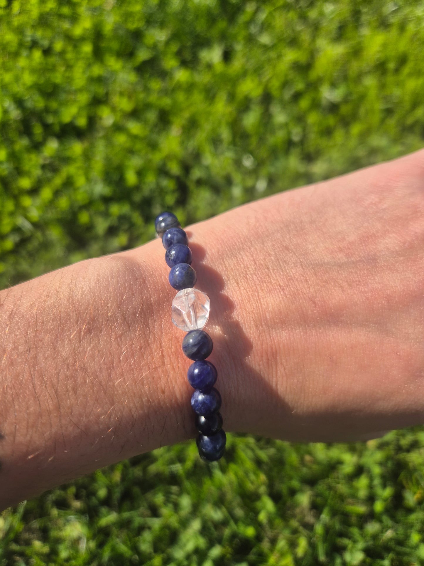 Bracelet Sodalite & Cristal de Roche