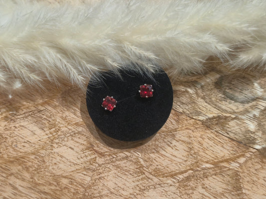 Boucles d'oreilles Grenat