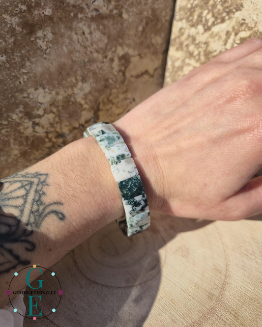 Bracelet Bombé Agate Arbre