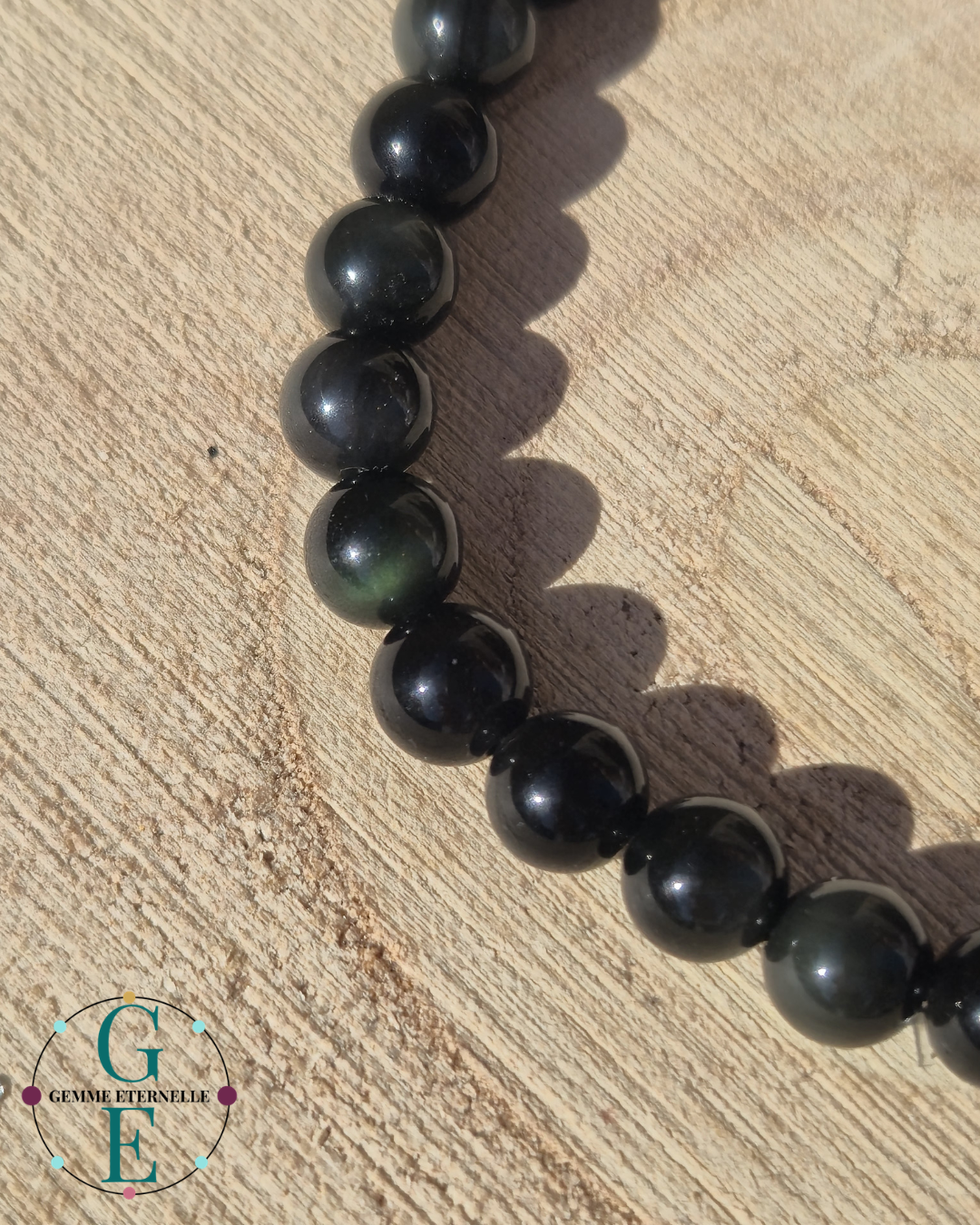 Bracelet Obsidienne Œil Céleste – Protection, Clarté & Énergie