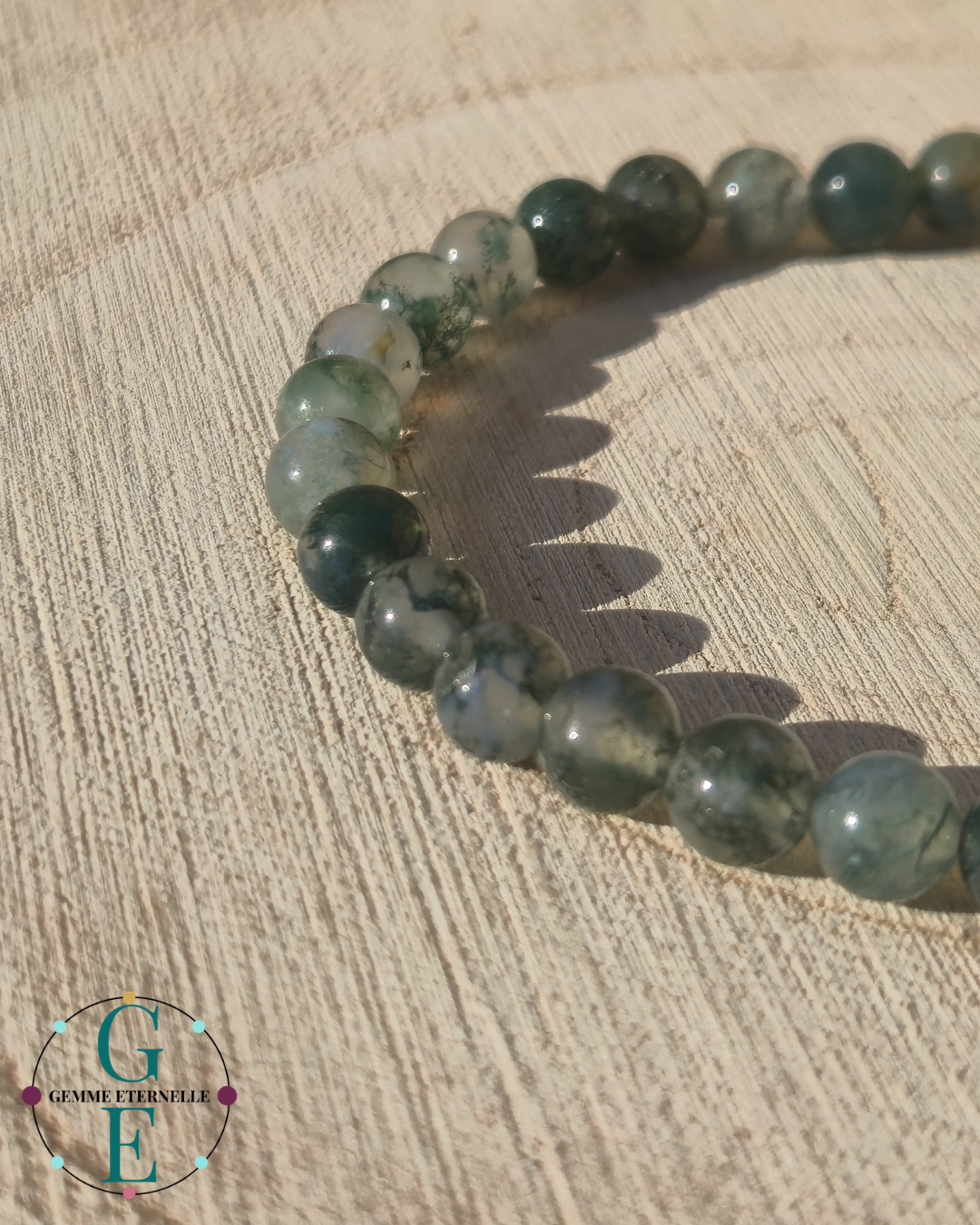 Bracelet Agate Mousse – Pierre Naturelle & Bien-Être