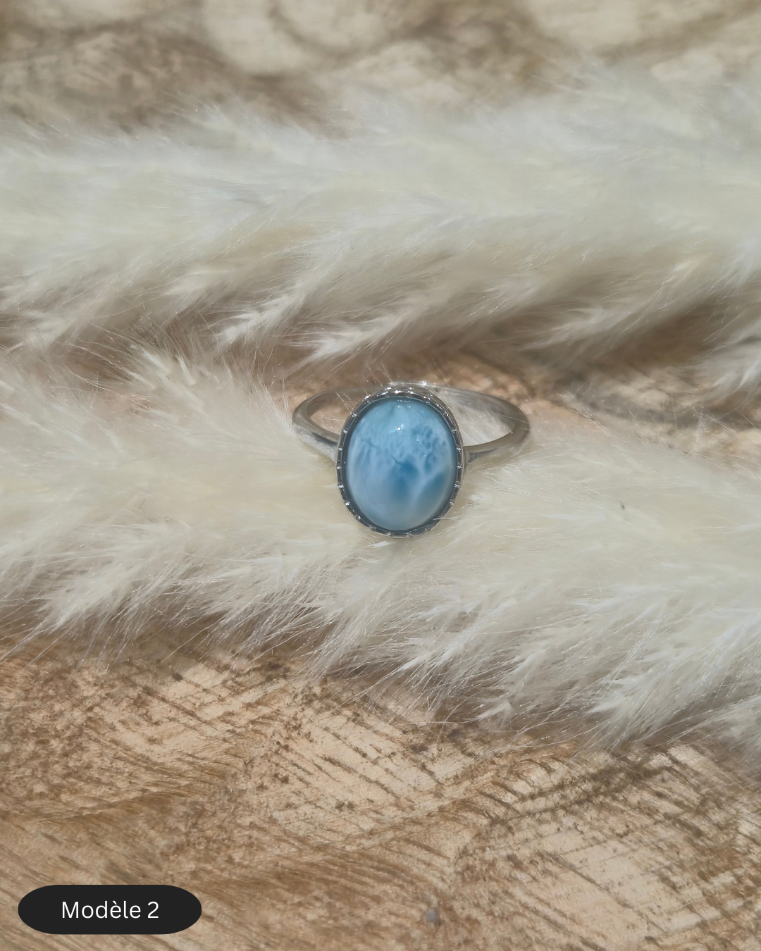 Bague Larimar et Argent S925