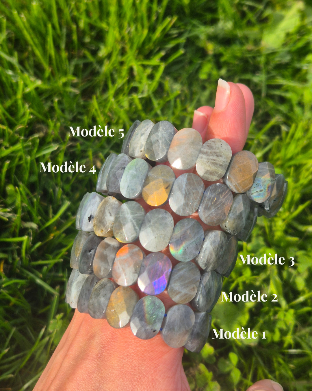 Bracelet Bombé en Labradorite - Protection & Intuition