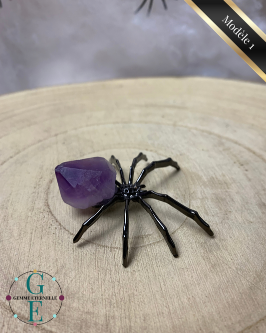 Araignée en Améthyste – Décoration en Pierre Naturelle