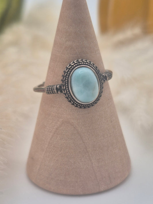 Bague Larimar en Argent S925 - Sérénité & Douceur