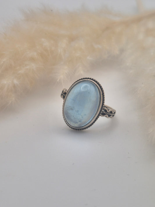 Bague Aigue-Marine en Argent S925 - Sérénité & Elégance