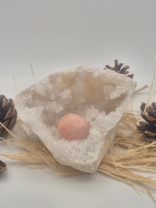 Géode de Cristal de Roche Naturelle - 573g