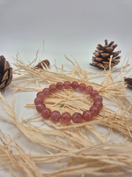 Bracelet Quartz Fraise – Amour & Vitalité