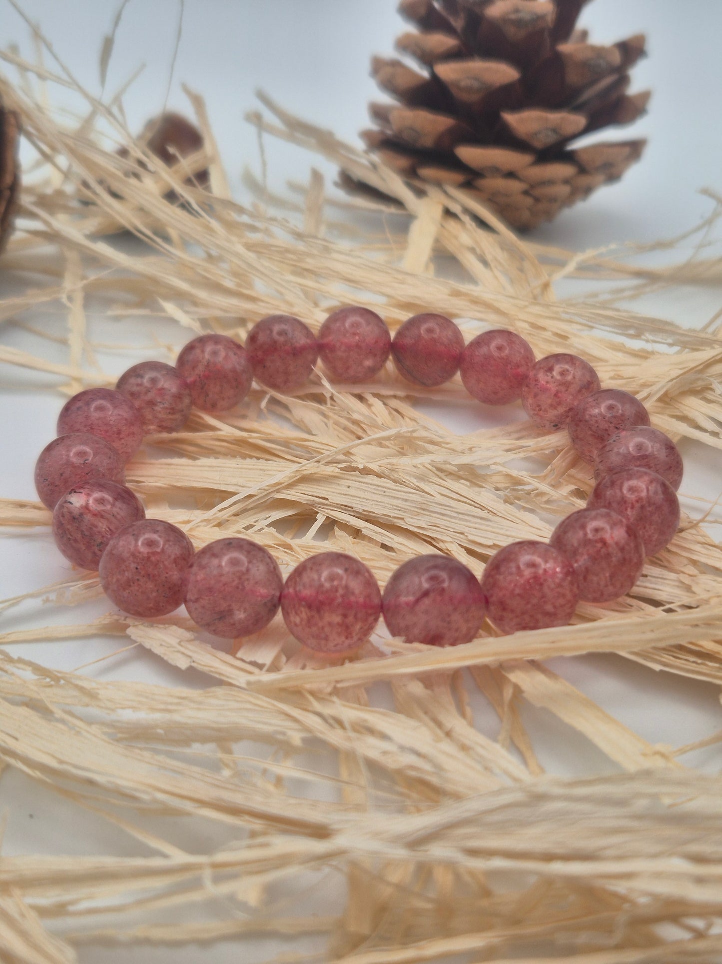 Bracelet Quartz Fraise – Amour & Vitalité