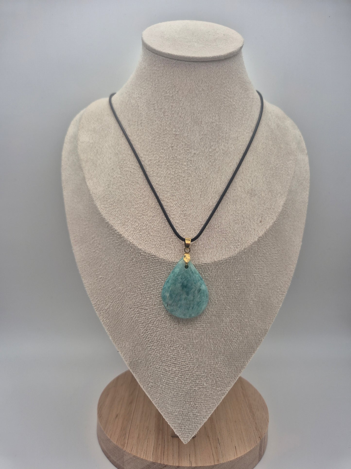 Pendentif Cabochon en Amazonite Goutte