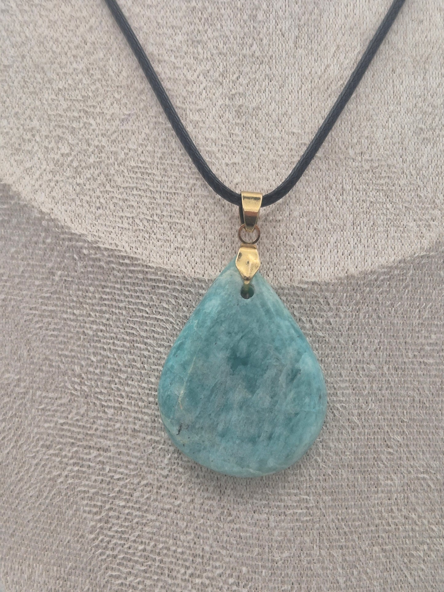 Pendentif Cabochon en Amazonite Goutte