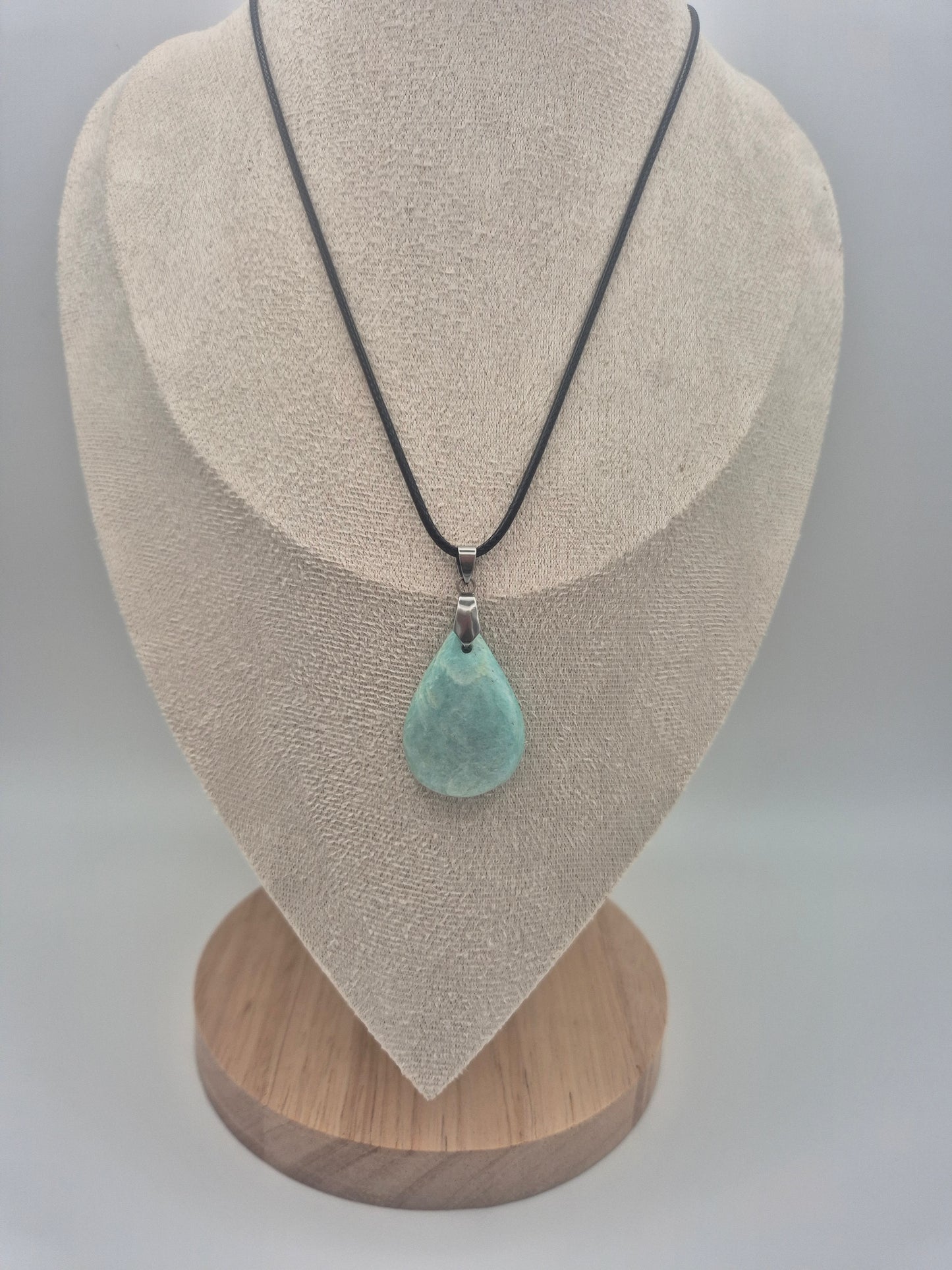 Pendentif Cabochon en Amazonite Goutte
