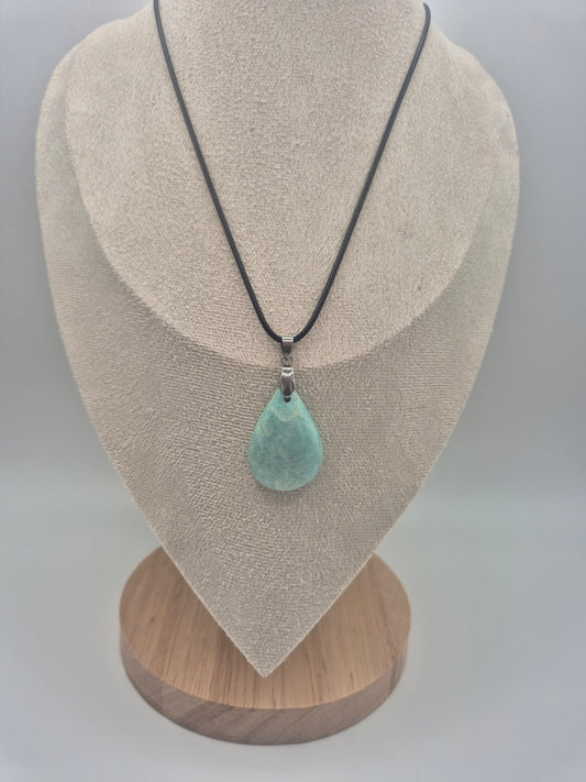 Pendentif Cabochon en Amazonite Goutte