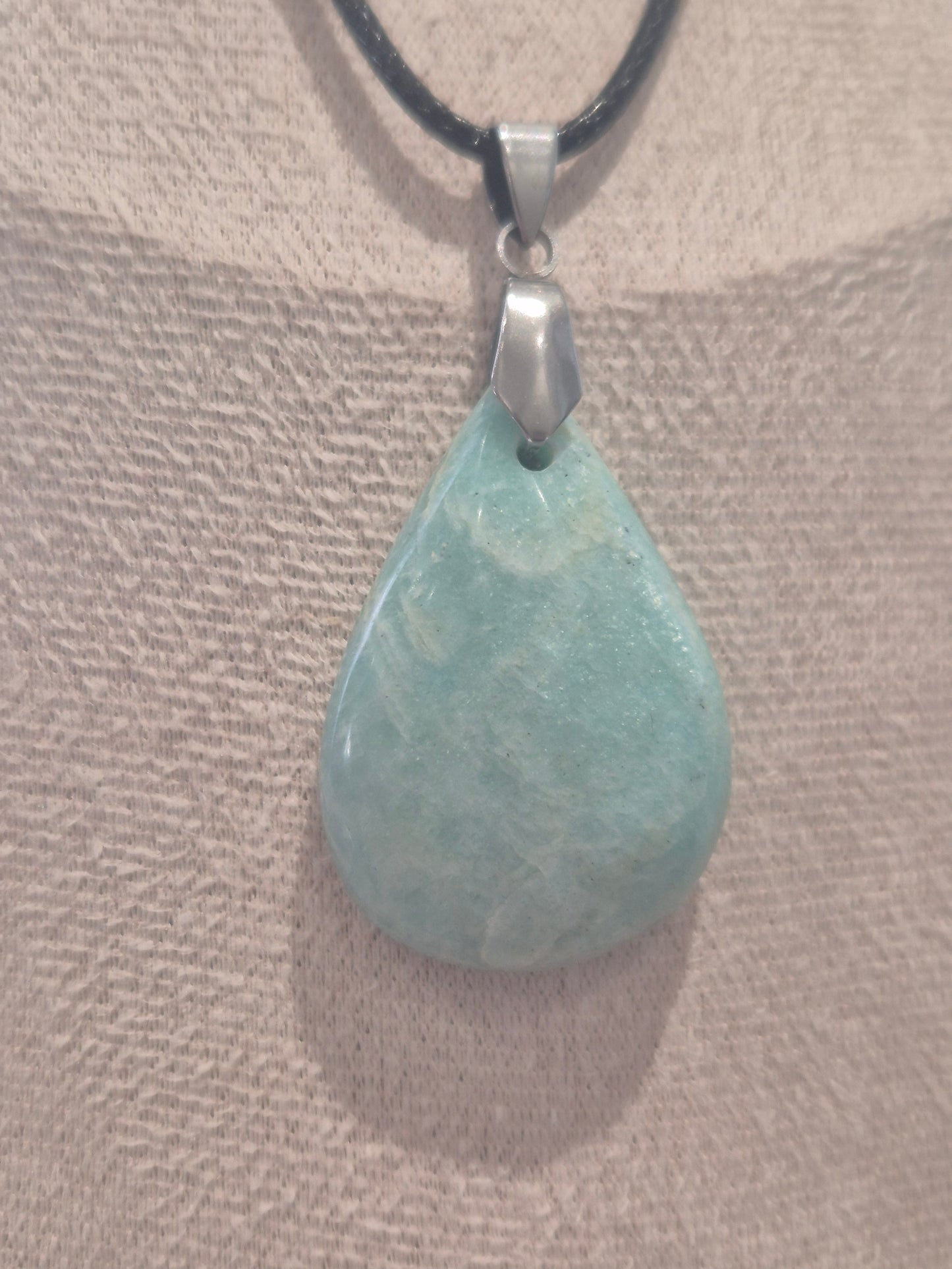 Pendentif Cabochon en Amazonite Goutte