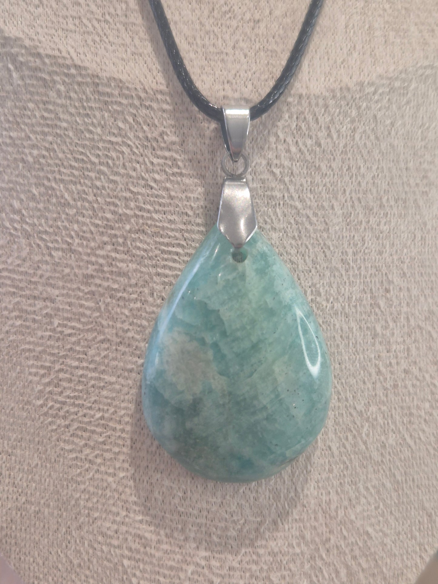 Pendentif Cabochon en Amazonite Goutte