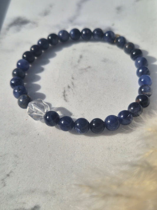 Bracelet Sodalite & Cristal de Roche