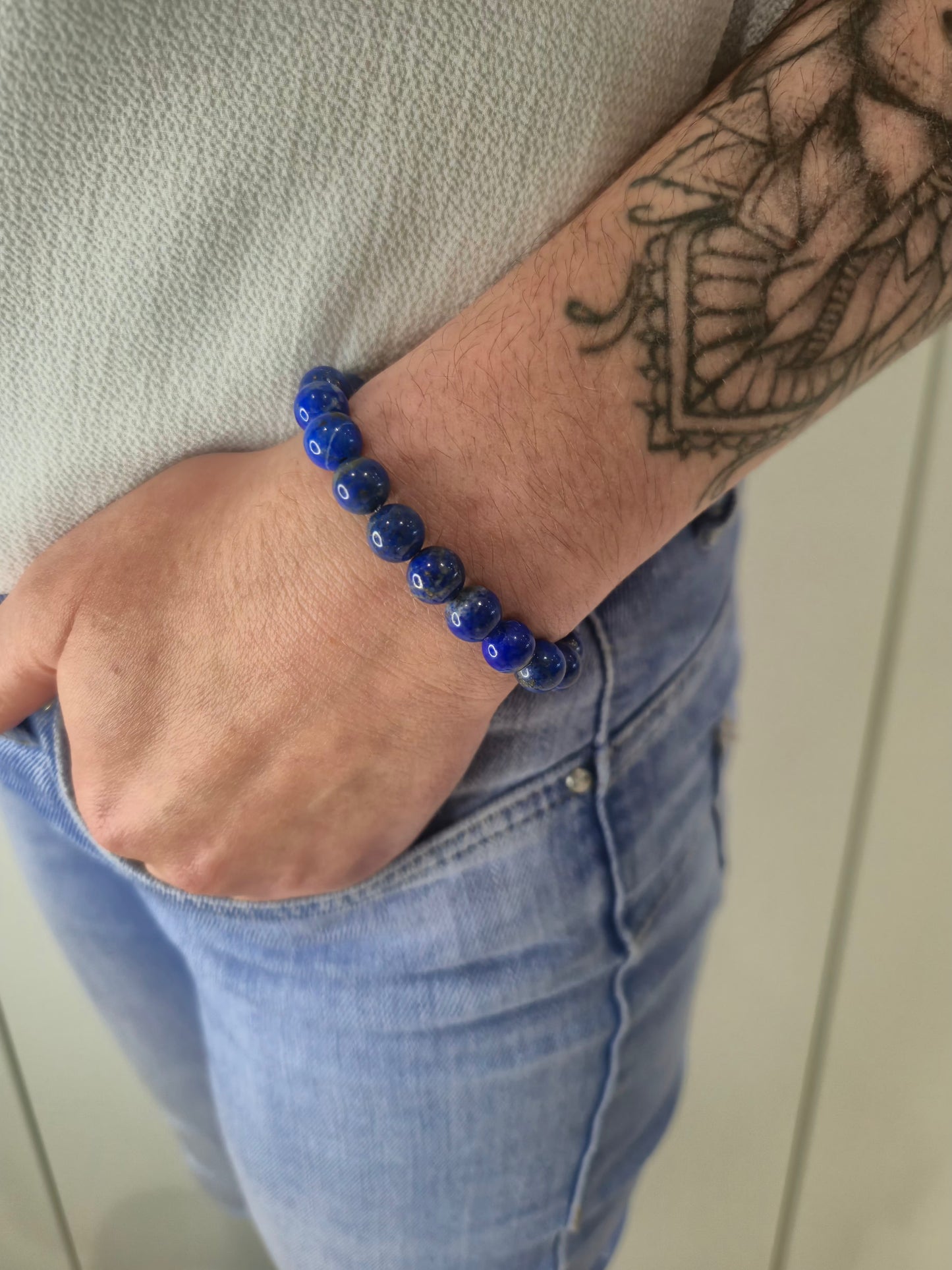 Bracelet Lapis-Lazuli 06mm ou 08mm – Sagesse, Clarté & Confiance en Soi