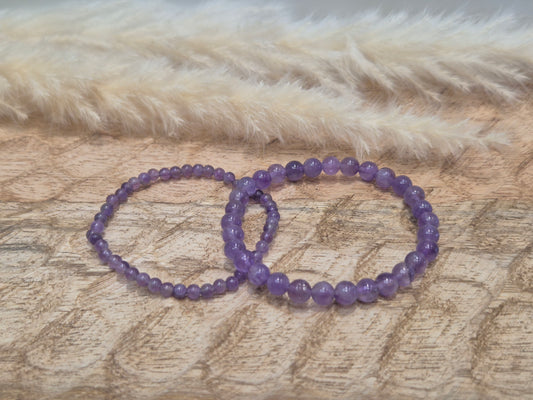 Bracelet Améthyste 04mm ou 06mm – Pierre Naturelle de Sérénité