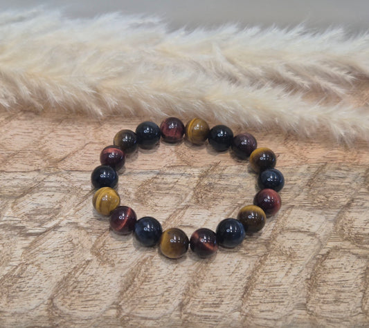 Bracelet 3 "Oeils" – Perles Pierre Naturelle 10mm