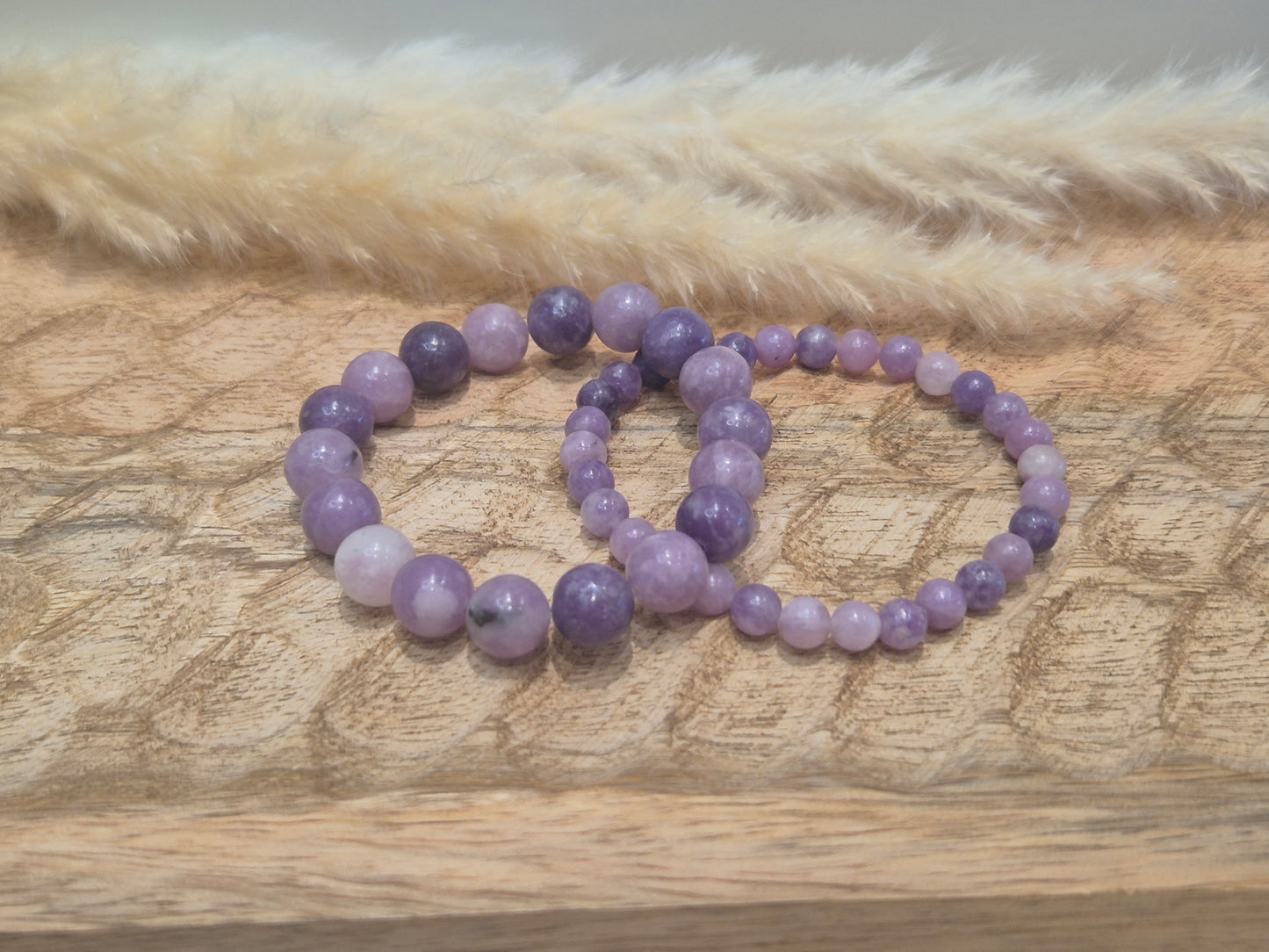 Bracelet Lépidolite 06mm ou 10mm - Calme, Sérénité & Équilibre Émotionnel