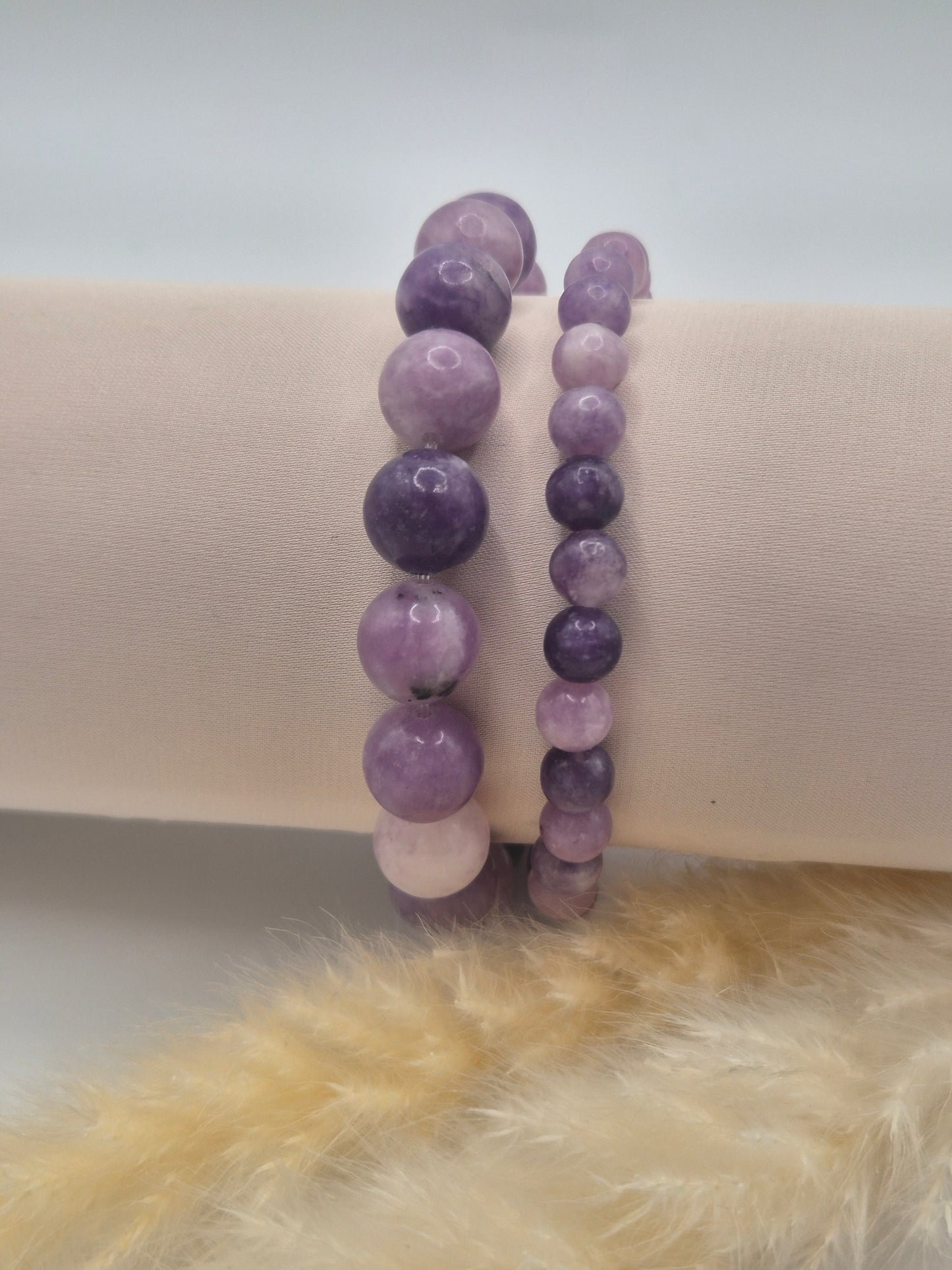 Bracelet Lépidolite 06mm ou 10mm - Calme, Sérénité & Équilibre Émotionnel