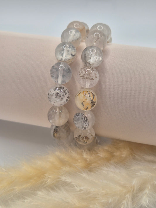 Bracelet Agate Dentritique 11mm – Croissance, Harmonie & Sérénité