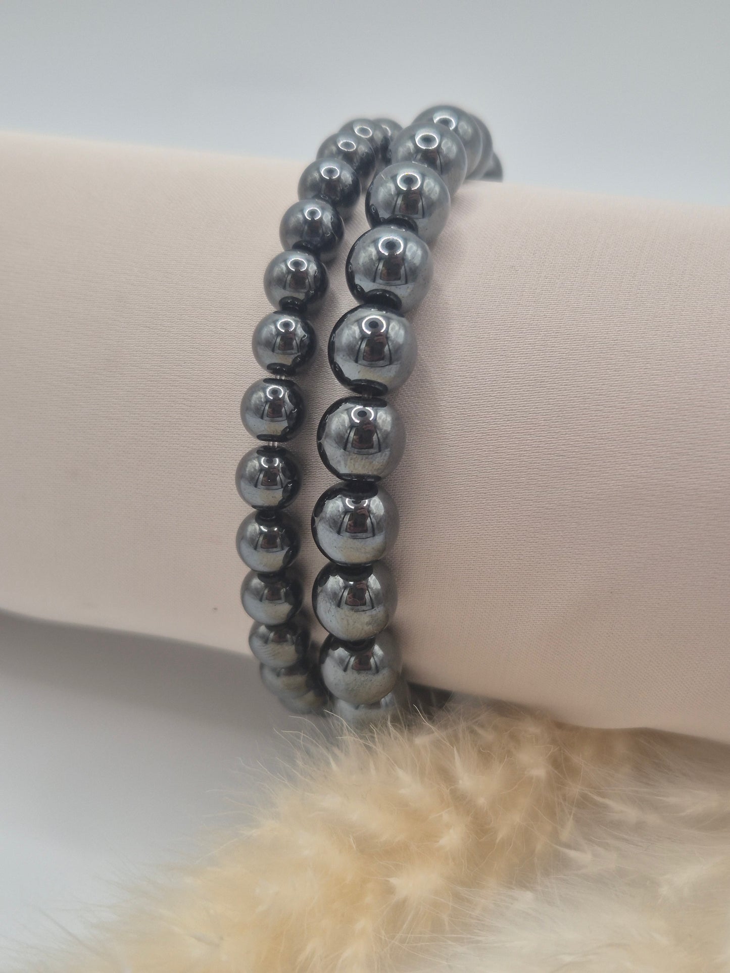 Bracelet Hématite 06mm ou 08mm – Ancrage, Force & Énergie Positive