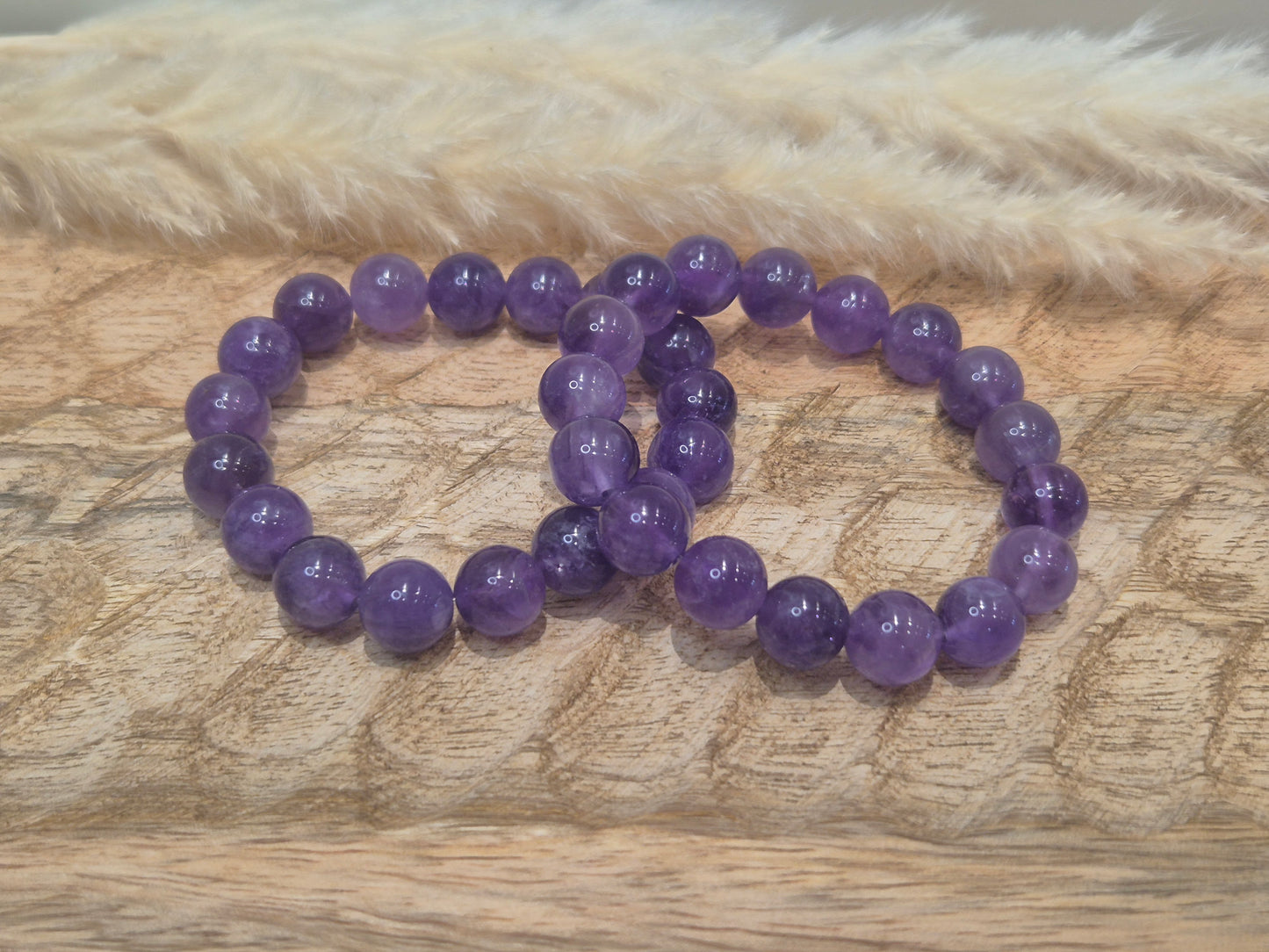 Bracelet Améthyste 12mm – Pierre Naturelle de Sérénité