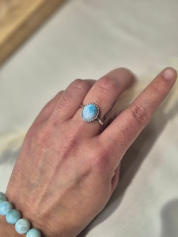 Bague Larimar et Argent S925