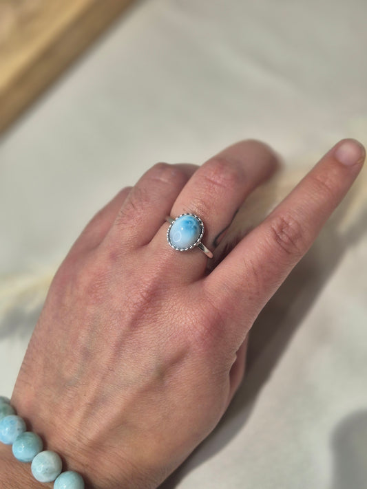 Bague Larimar et Argent S925