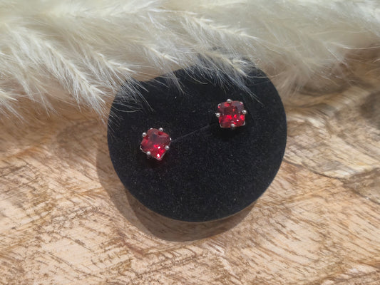 Boucles d'oreilles Grenat