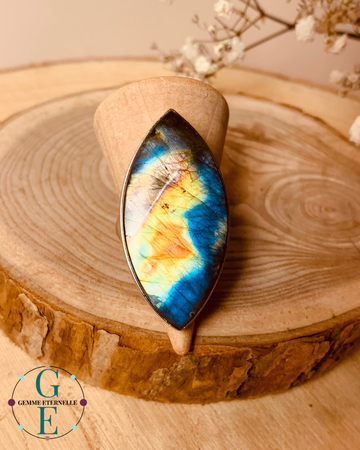 Bague Labradorite Naturelle en Argent 925 – Protection