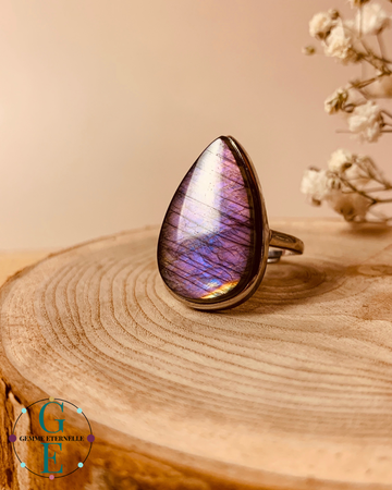 Bague Labradorite Naturelle en Argent 925 – Protection