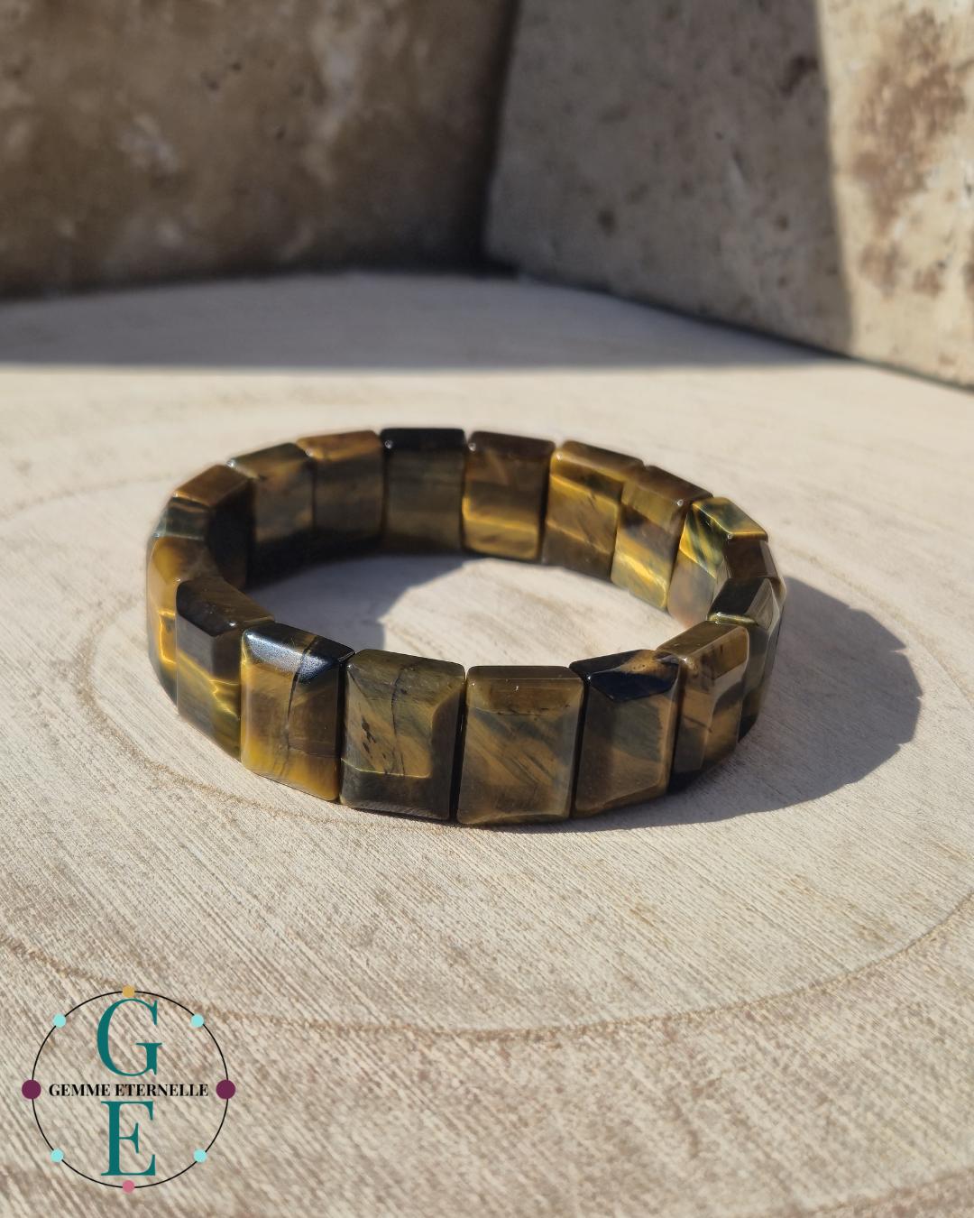 Bracelet Bombé Œil de Tigre – Pierre de Protection et de Confiance
