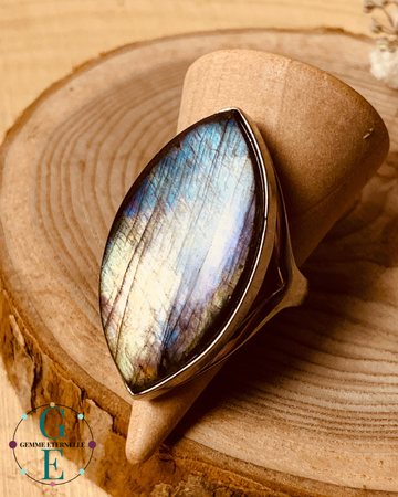 Bague Labradorite Naturelle en Argent 925 – Protection
