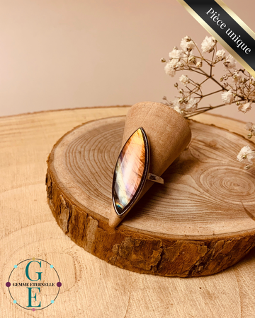 Bague Labradorite Naturelle en Argent 925 – Protection