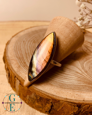 Bague Labradorite Naturelle en Argent 925 – Protection