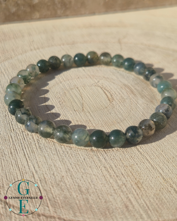 Bracelet Agate Mousse  – Pierre Naturelle & Bien-Être