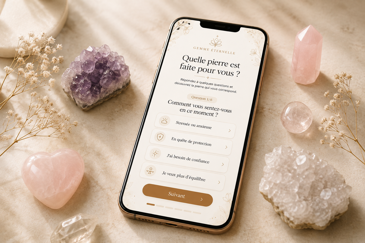 Quiz des pierres et guide offert Gemme Éternelle