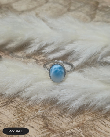 Bague Larimar et Argent S925