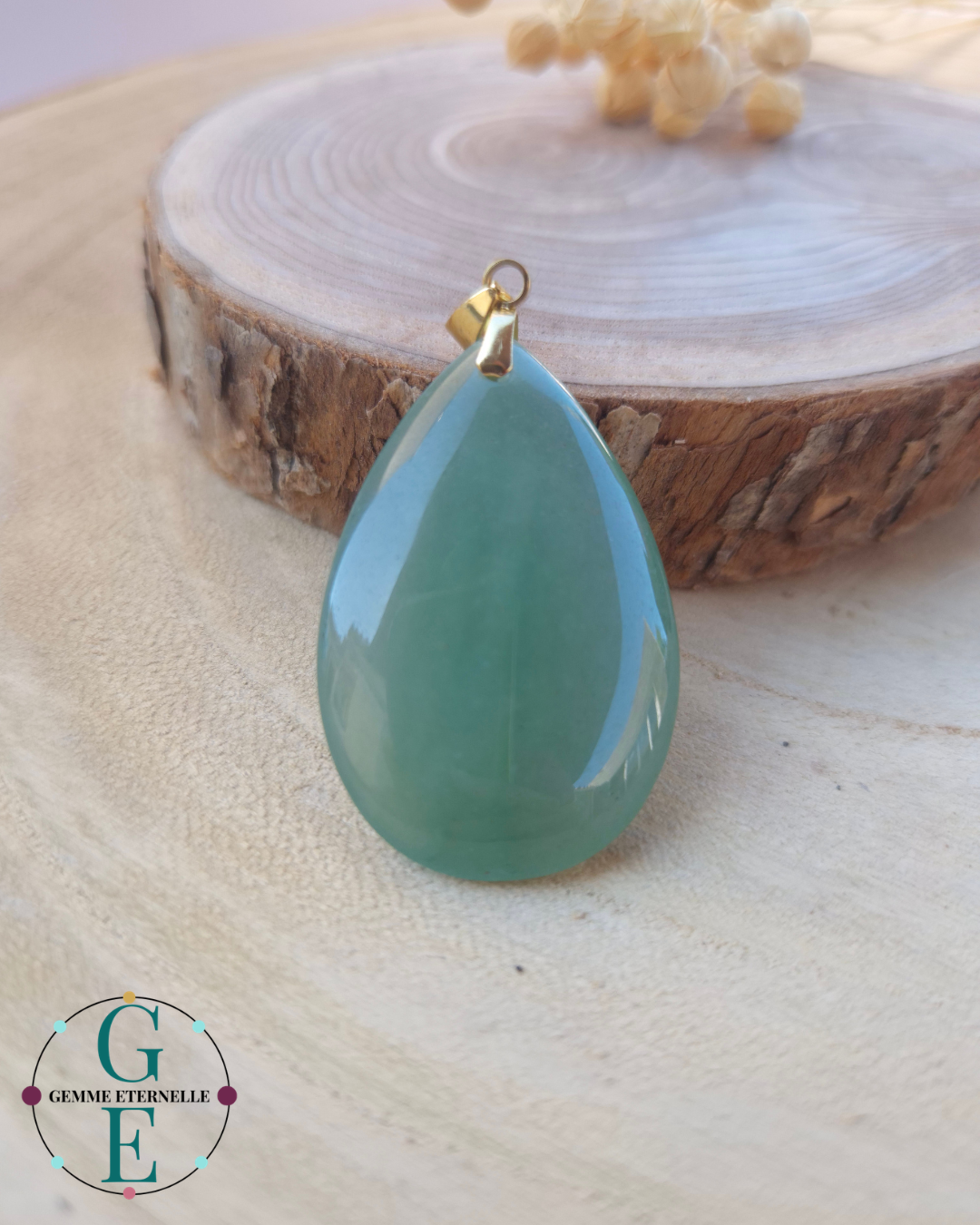 Pendentif Aventurine Verte – Chance & Harmonie