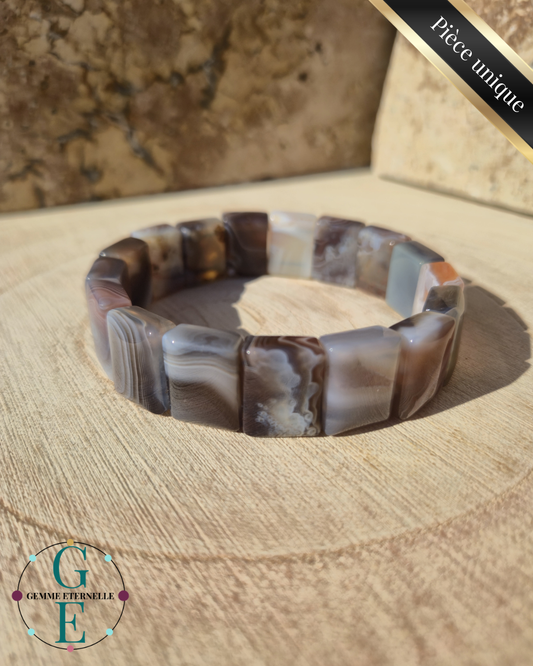 Bracelet Bombé Agate Botswana