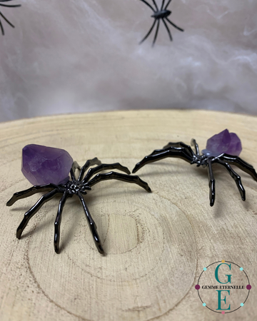 Araignée en Améthyste – Décoration en Pierre Naturelle