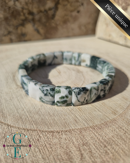 Bracelet Bombé Agate Arbre