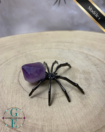Araignée en Améthyste – Décoration en Pierre Naturelle